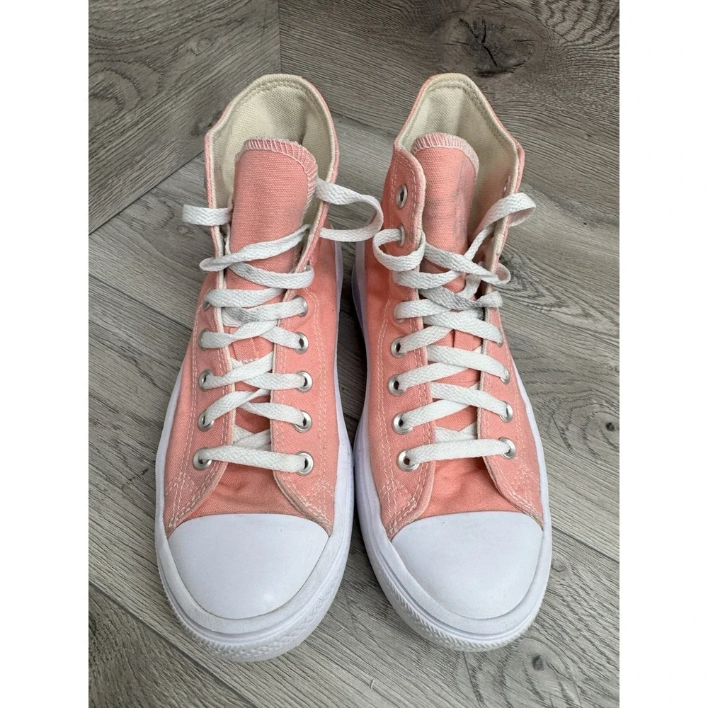 CONVERSE Chuck Taylor All Star Hitop Platform Sneaker Canvas Flamingo Womens 9.0 - Picture 4 of 9